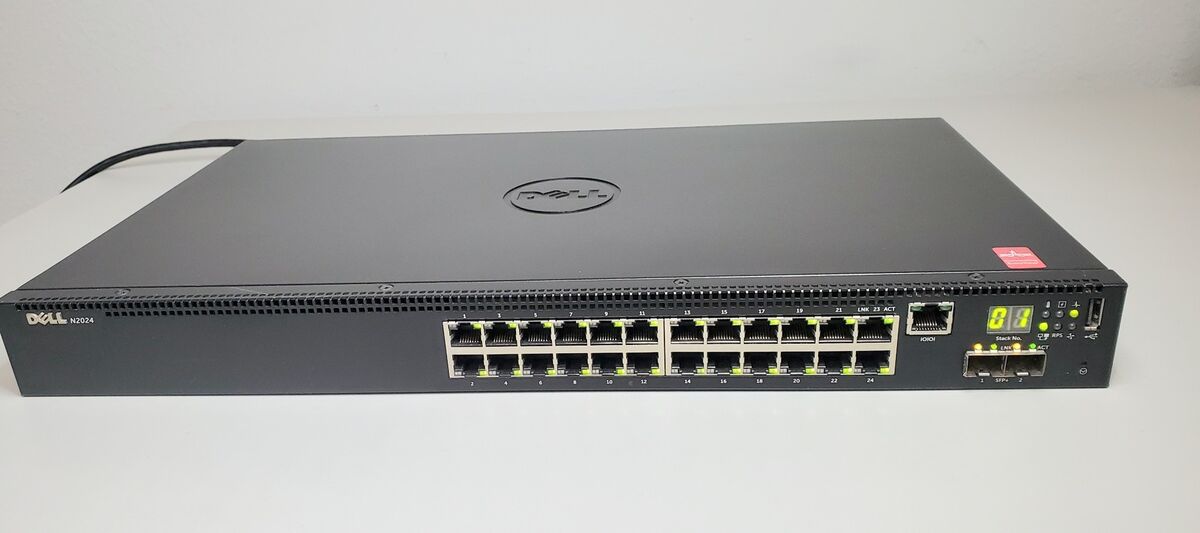 N2024P Dell EMC PowerSwitch 24 Ports PoE+ (30.8W Per Port), 2x SFP+ Uplink ảnh 2