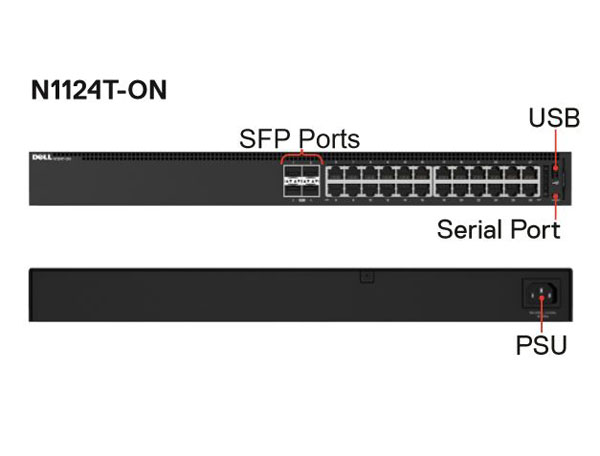 N1124T-ON Dell EMC PowerSwitch 24 Cổng GE, 4x10GE Uplink ảnh 3