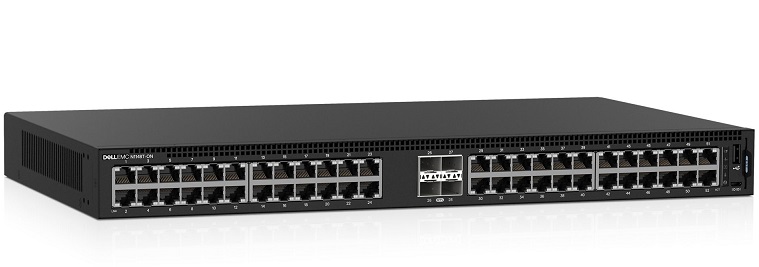 N1148P-ON Dell EMC PowerSwitch 48 Ports GE (24 PoE+ 375W), 4x10GE Uplink