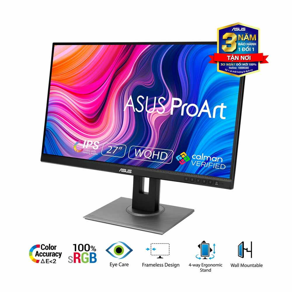 Màn Hình Đồ Họa ASUS ProArt PA278QV (27.0 inch - 2K - IPS - 75Hz - 5ms - VRR - Speaker - CalmanVERIFIED) ảnh 1