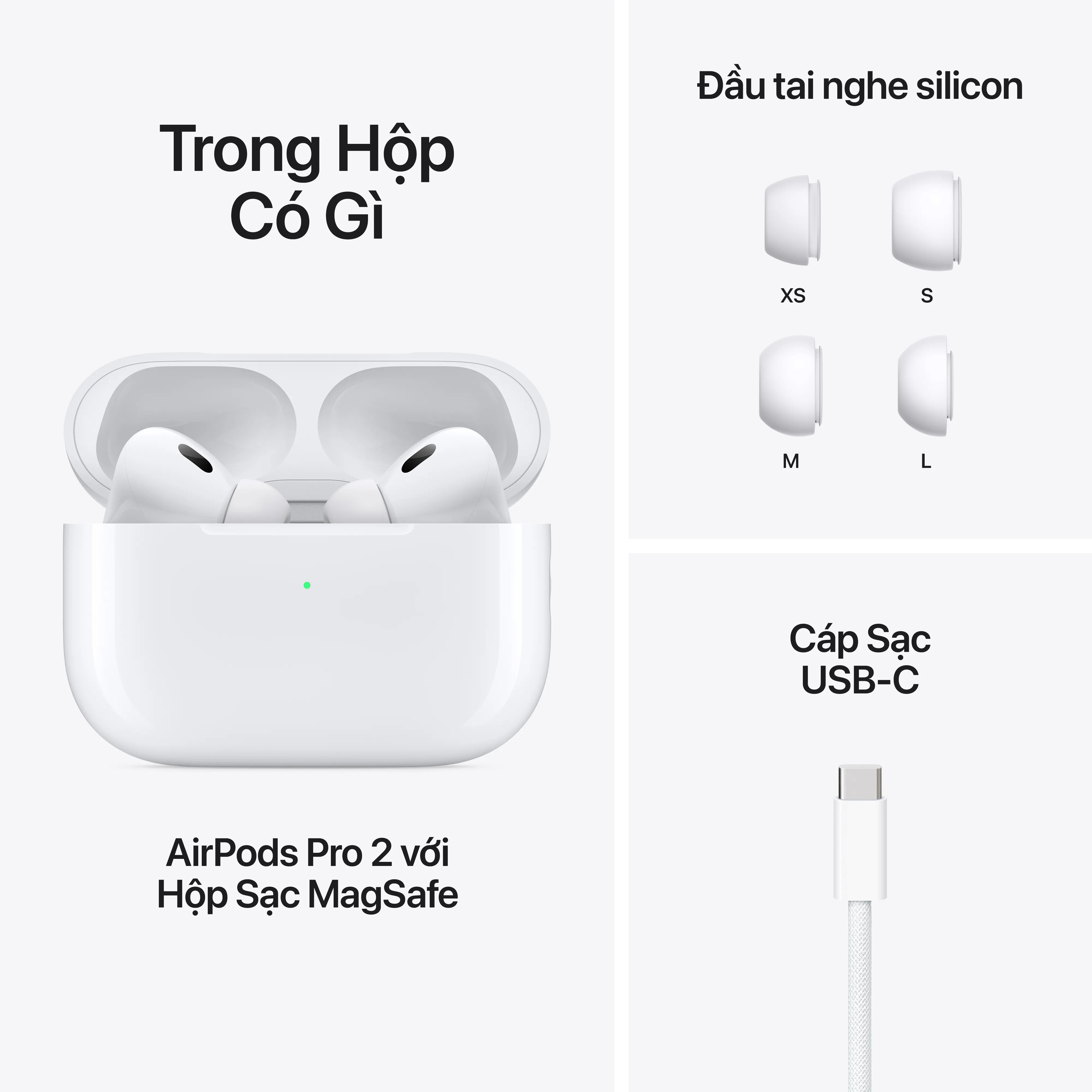 Tai nghe Bluetooth Apple AirPods Pro 2 2023 USB-C | Chính hãng Apple Việt Nam ảnh 5