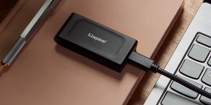 Ổ cứng di động SSD Kingston XS1000 USB 3.2 Gen 2 1TB Đen ảnh 1