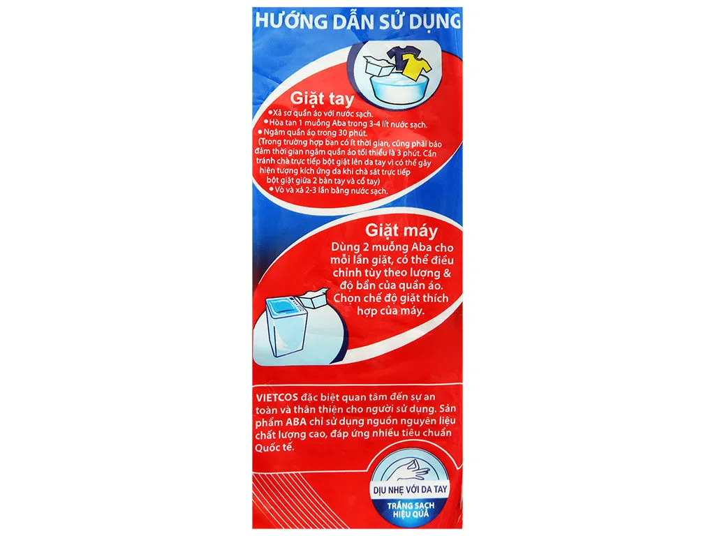 Bột giặt nhiệt Aba sạch tinh tươm túi 2.9kg ảnh 4