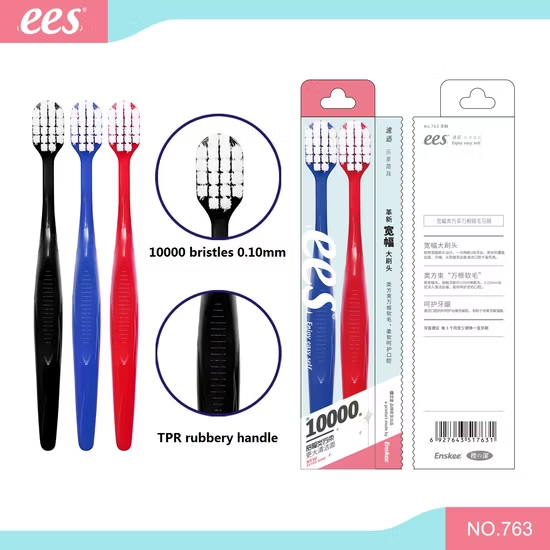 Bàn chải đánh răng người lớn với lông mềm 0.10mm, bộ 2 trong 1 tiết kiệm ảnh 3