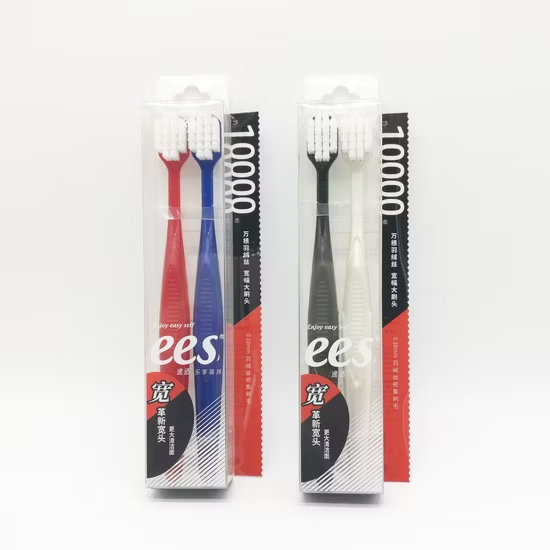 Bàn chải đánh răng người lớn với lông mềm 0.10mm, bộ 2 trong 1 tiết kiệm