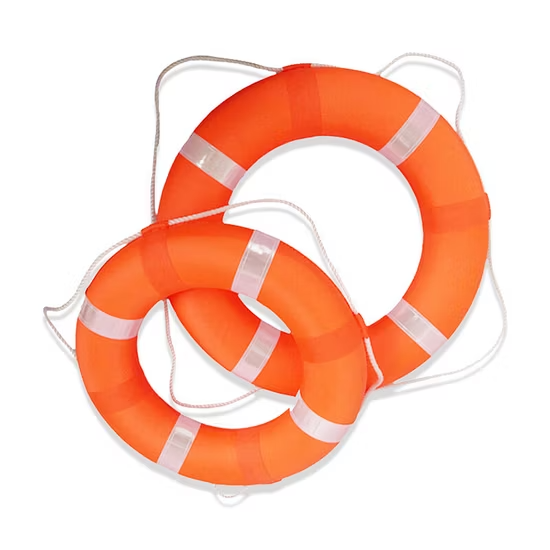 Phao cứu sinh nhựa HDPE đỏ bọc xốp EPE ảnh 3