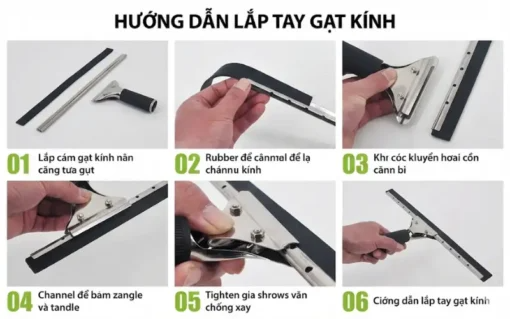 Bộ gạt kính ChaoBao 35cm, có thể nối dài, dụng cụ lau kính cao cấp ảnh 2