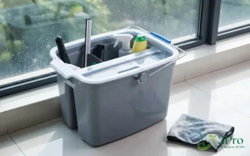 Xô đựng dụng cụ lau kính ChaoBao, 2 ngăn ảnh 2