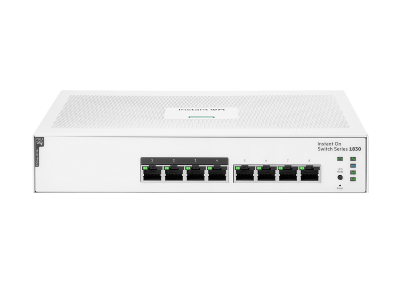 Switch Aruba Instant On 1830 8G JL811A 65W (Gigabit (1000Mbps)/ 8 Cổng/ Smart Switch/ 4 cổng PoE/ Vỏ Thép) ảnh 1