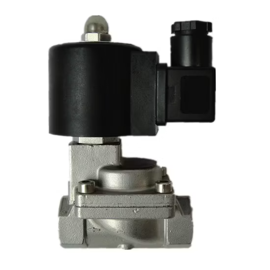 Van điện từ 2/2 chiều bằng thép không gỉ, kiểu piston dẫn hướng ảnh 2