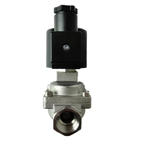 Van điện từ 2/2 chiều bằng thép không gỉ, kiểu piston dẫn hướng ảnh 3