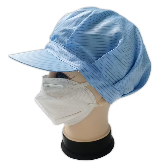 Mũ chống tĩnh điện polyester sợi carbon trong phòng sạch ảnh 4