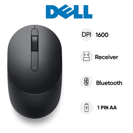 Chuột Không Dây Bluetooth Dell Mobile Wireless MS3320W (Đen)