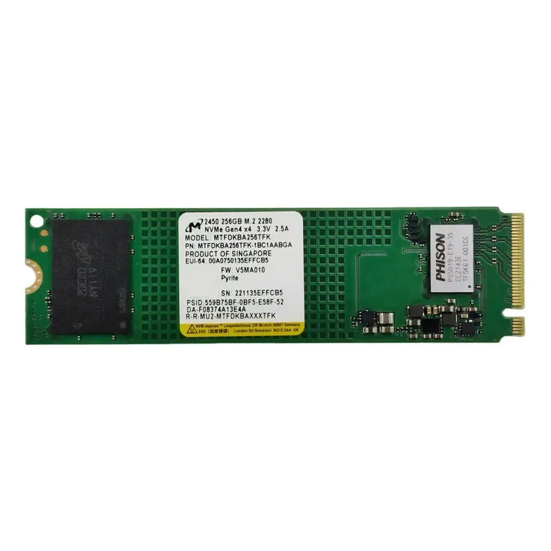 SSD Micron 2450 256GB M.2 PCIe Gen4 x4 NVMe ảnh 2