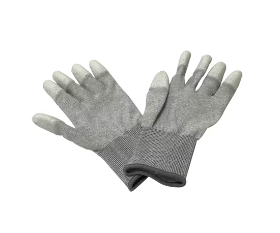 Găng tay lao động phòng sạch bằng nylon phủ PU ở lòng bàn tay ảnh 2