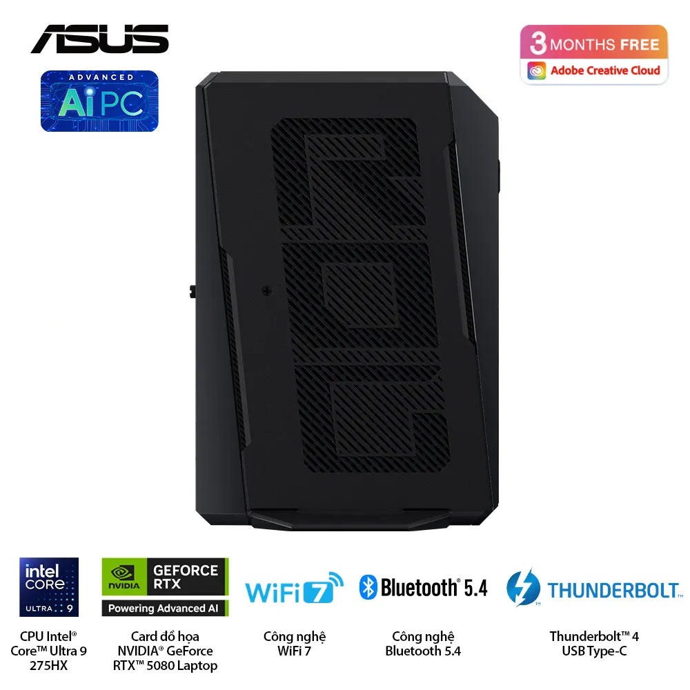 Bộ PC ASUS NUC RNUC15JNK RNUC15JNK7X569A0 (U7 255HX/16GB (2x8GB) DDR5-6400/1TB Gen4 NVMe/Wifi7/RTX 5060/Win11H) ảnh 3
