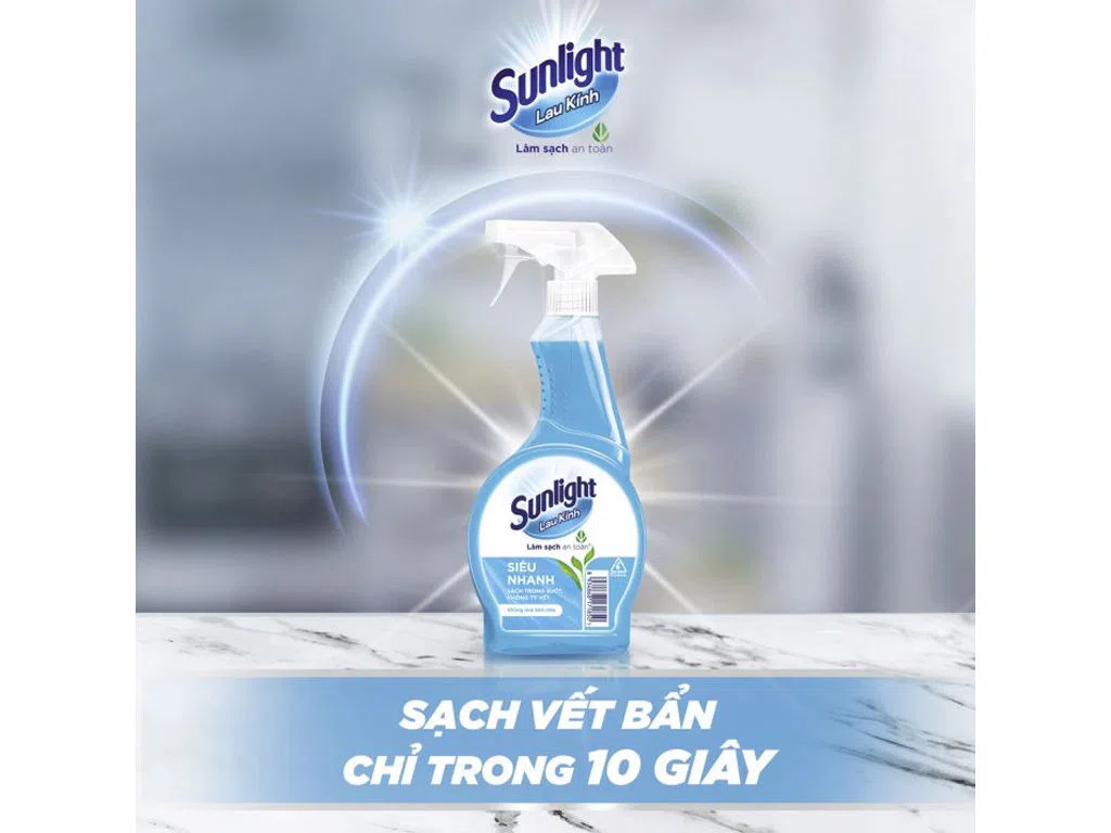 Nước lau kính siêu nhanh Sunlight chai 520ml ảnh 3