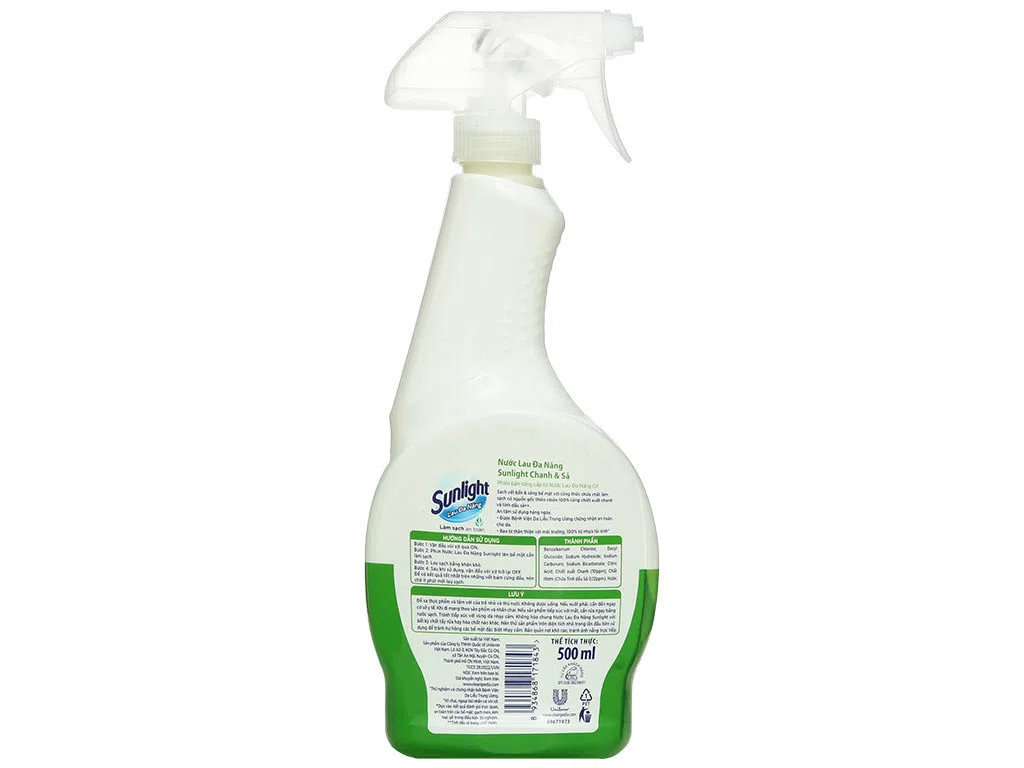 Nước lau đa năng Sunlight hương chanh sả chai 500ml ảnh 2