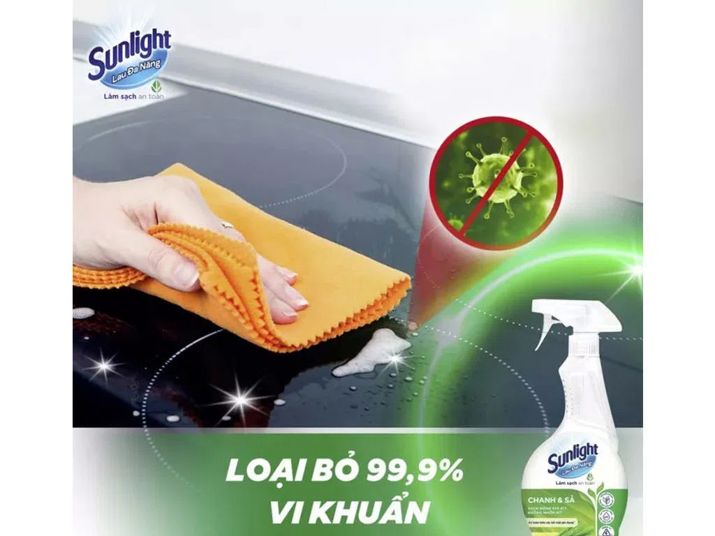 Nước lau đa năng Sunlight hương chanh sả chai 500ml ảnh 3