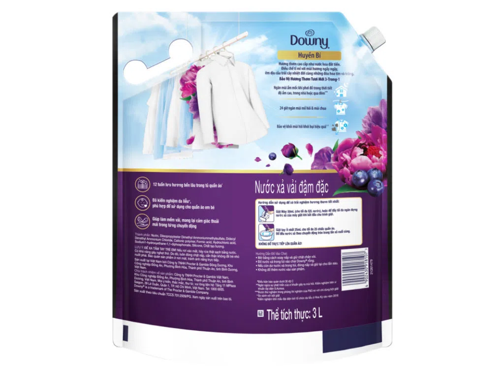 Nước xả vải Downy hương nước hoa huyền bí túi 3 lít ảnh 2