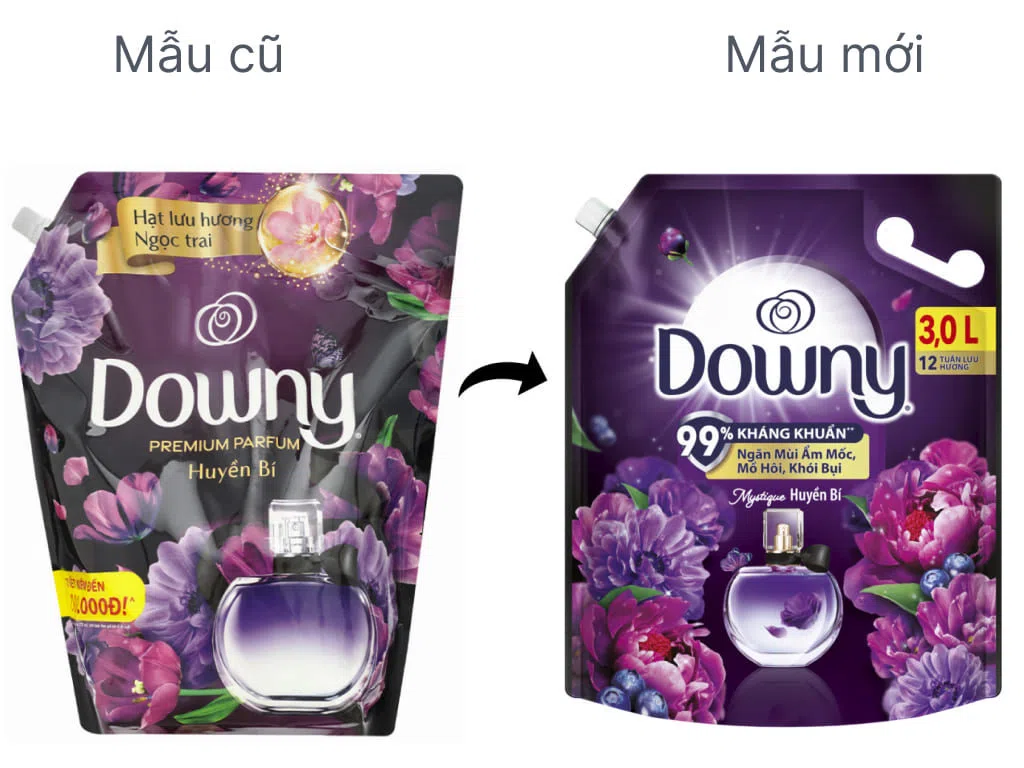 Nước xả vải Downy hương nước hoa huyền bí túi 3 lít ảnh 3