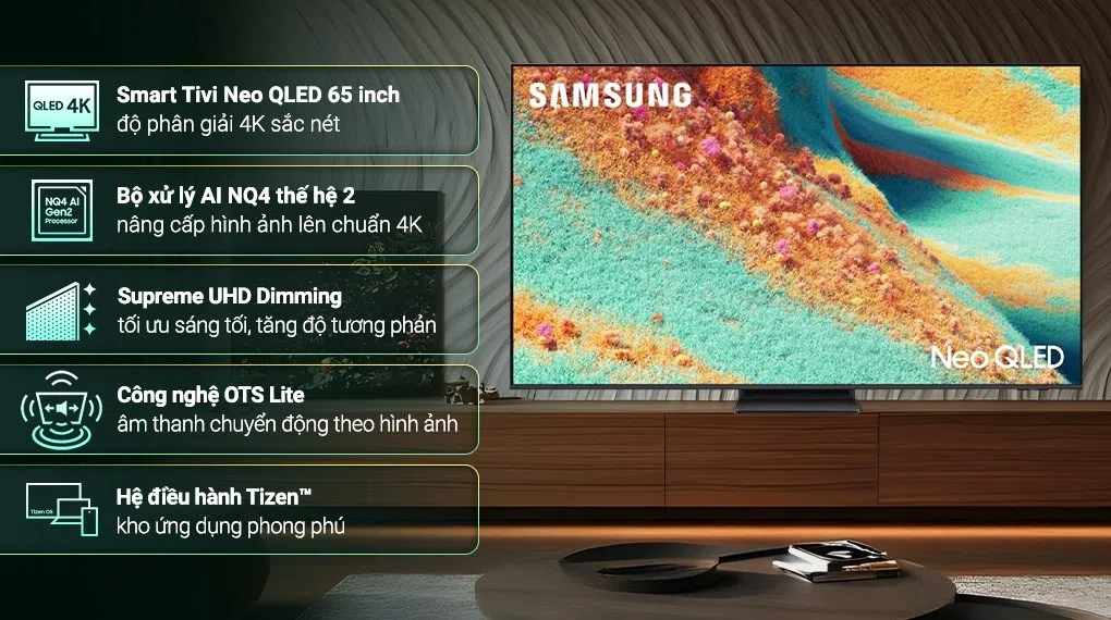 Smart Tivi Neo QLED Samsung AI 4K 65 inch (QA65QN85F) ảnh 2