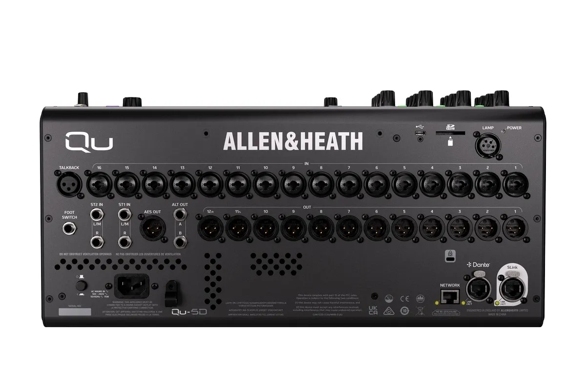 Mixer Allen & Heath Qu-5D (Digital, 36 kênh, Cổng Slink ) ảnh 4