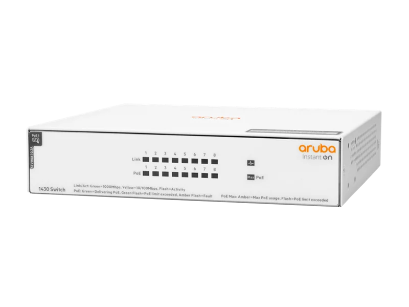 Switch PoE Aruba Instant On 1430 8G 64W (R8R46A) ảnh 4