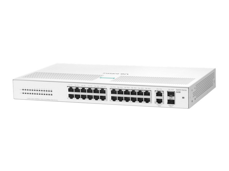 Switch Aruba Instant On 1430 26G 2SFP R8R50A (Gigabit (1000Mbps)/ 24 Cổng/ Vỏ Thép) ảnh 1