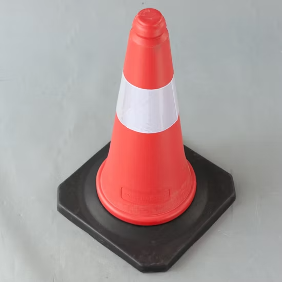 Cọc tiêu giao thông đường bộ bằng nhựa PE, đế cao su đen, đường kính 500mm ảnh 2