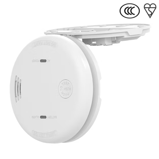 Báo cháy, nguồn điện AC màu trắng, đầu báo khói ảnh 3