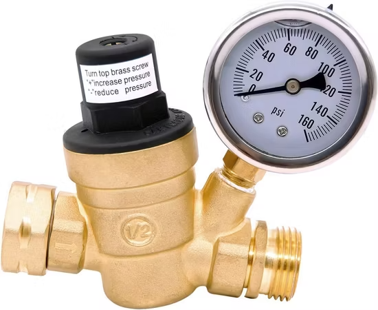 Van điều chỉnh áp suất giảm 3/4" bằng đồng thau không chì ảnh 2