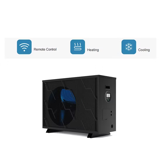 Máy bơm nhiệt biến tần 13kW sử dụng môi chất lạnh R32 cho bể bơi và phòng xông hơi, vỏ kim loại ảnh 2
