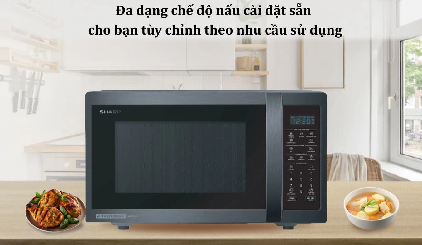 Lò vi sóng có nướng Sharp 28 lít R-G728XVN-BST ảnh 2