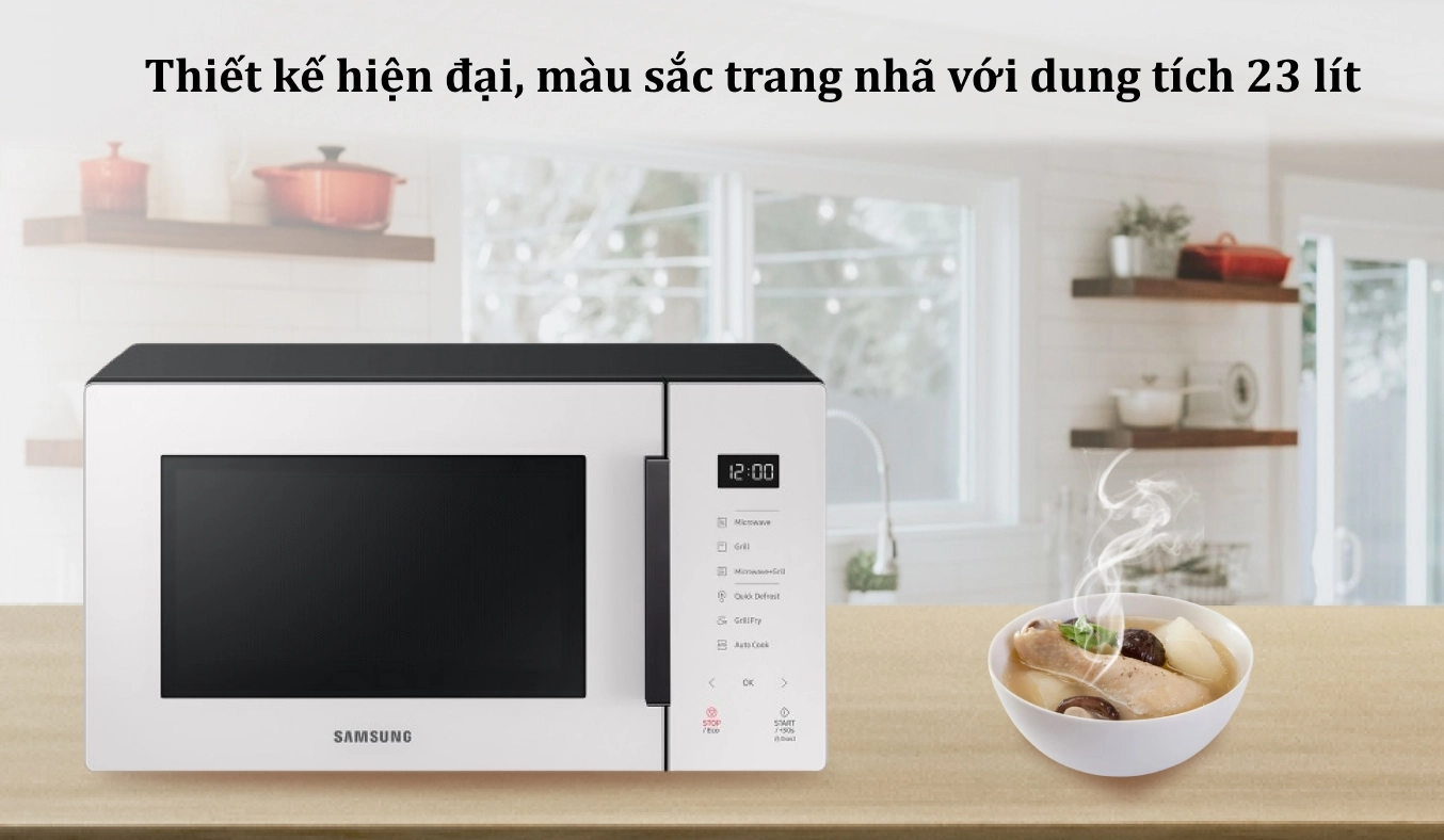 Lò vi sóng có nướng Samsung 23 lít MG23T5018CE/SV ảnh 4
