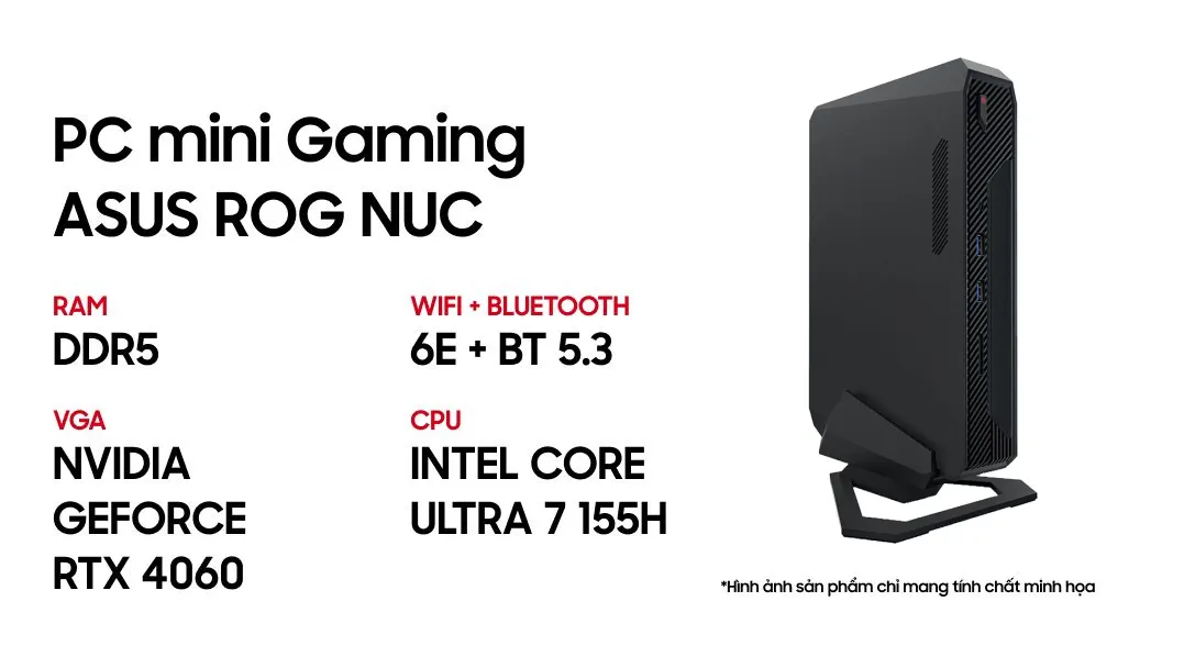 PC Mini Asus ROG NUC 14Th Scorpion Canyon U7 ảnh 2