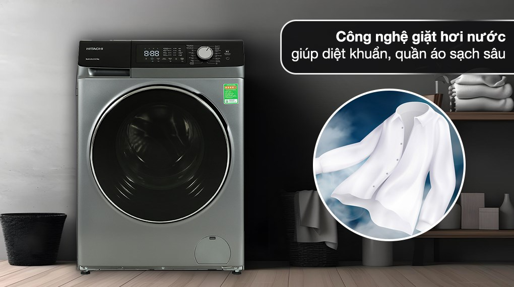 Máy giặt sấy Hitachi Inverter giặt 8.5 kg - sấy 5 kg BD-D852HVOS ảnh 3