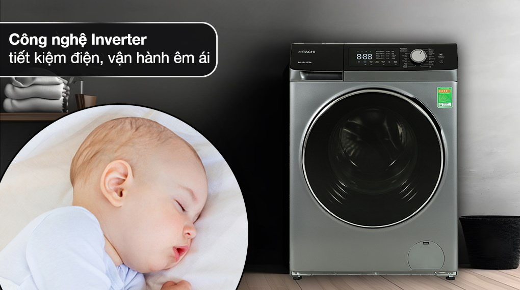 Máy giặt sấy Hitachi Inverter giặt 10.5 kg - sấy 7 kg BD-D1054HVOS ảnh 3