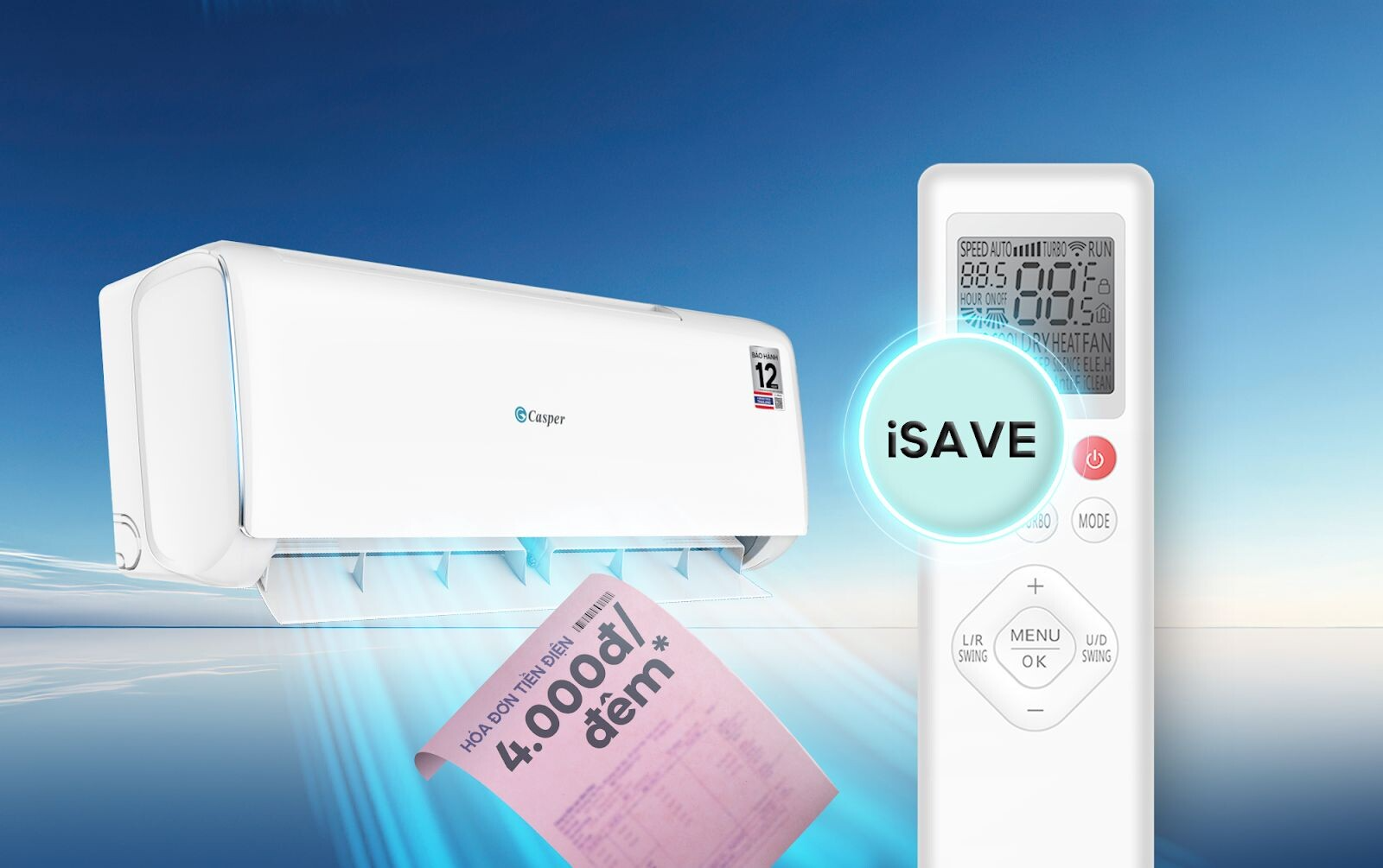 Điều hòa Casper JC-18IU36 1 chiều 18000BTU inverter ảnh 4