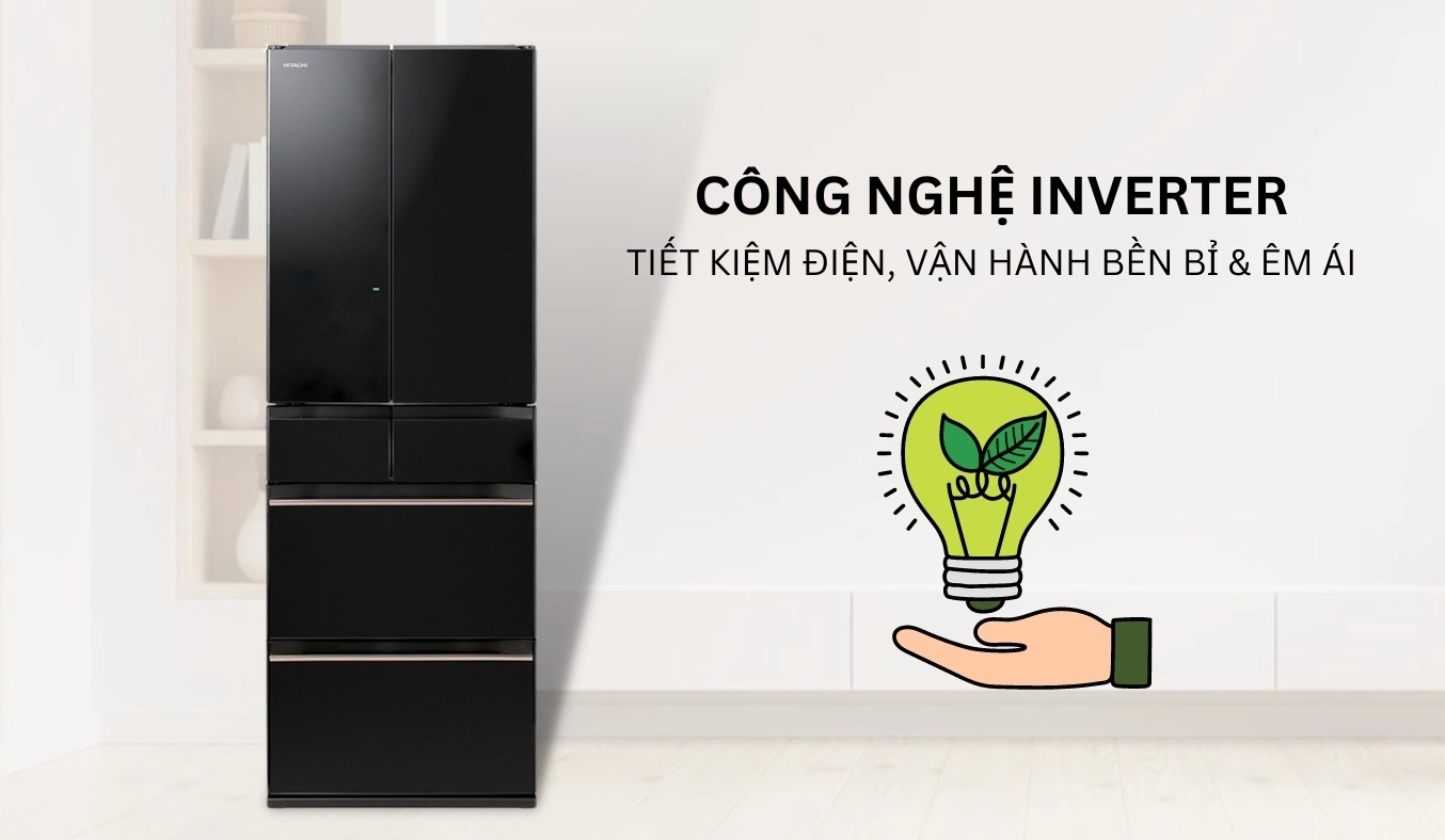 Tủ lạnh Hitachi Inverter 520 lít R-HW540RV (XK) ảnh 2