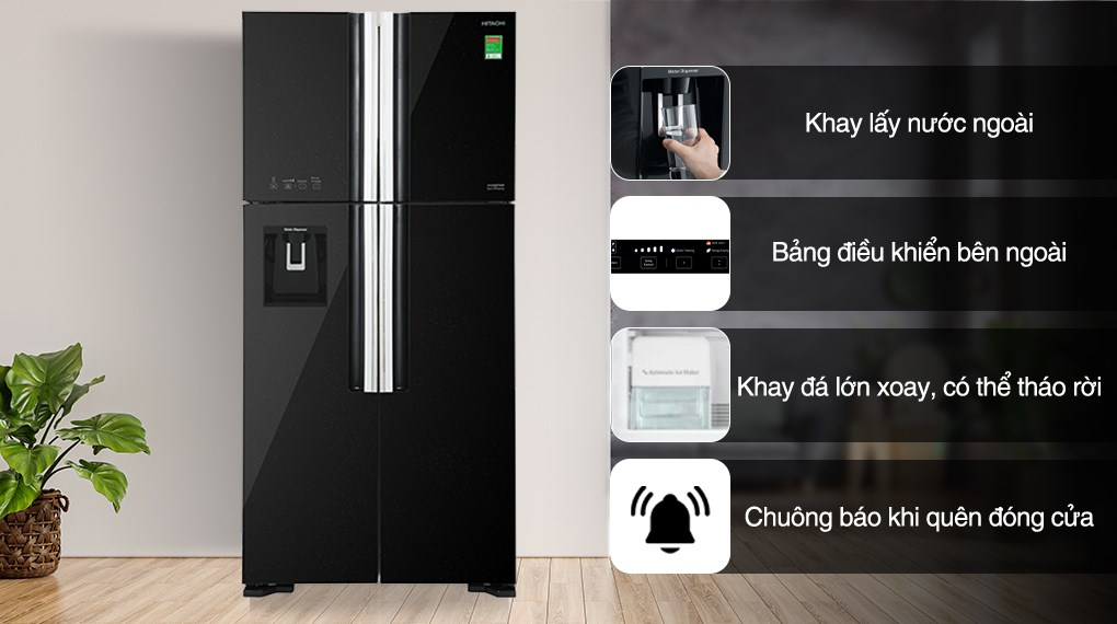 Tủ lạnh Hitachi Inverter 540 lít Multi Door R-FW690PGV7 GBK ảnh 2