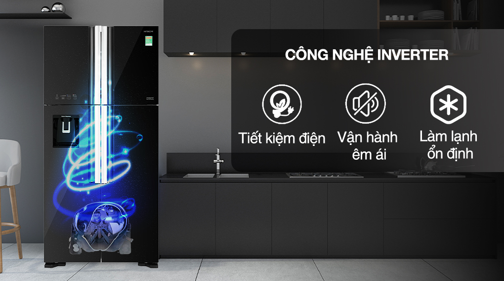 Tủ lạnh Hitachi Inverter 540 lít Multi Door R-FW690PGV7X GBK ảnh 3