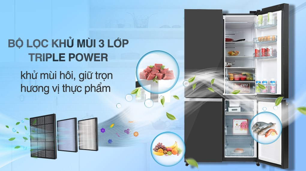 Tủ lạnh Hitachi Inverter 569 lít Multi Door R-WB640PGV1 GMG ảnh 3