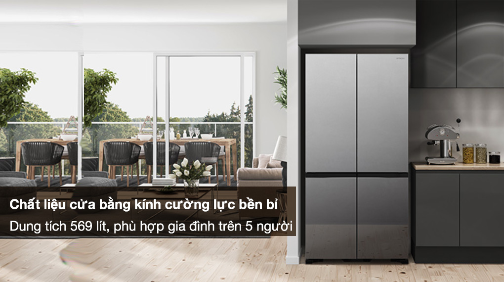 Tủ lạnh Hitachi Inverter 569 lít Multi Door R-WB640VGV0X MIR ảnh 4