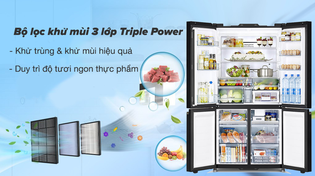 Tủ lạnh Hitachi Inverter 569 lít Multi Door R-WB640VGV0X MIR ảnh 3