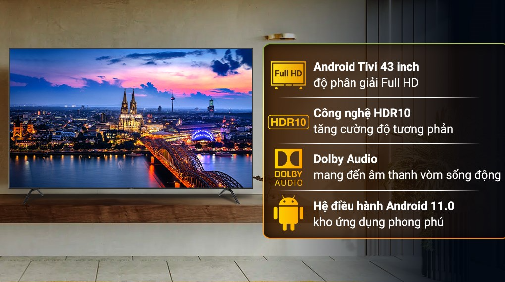 Android Tivi Aqua FHD 43 inch AQT43K800FG ảnh 5