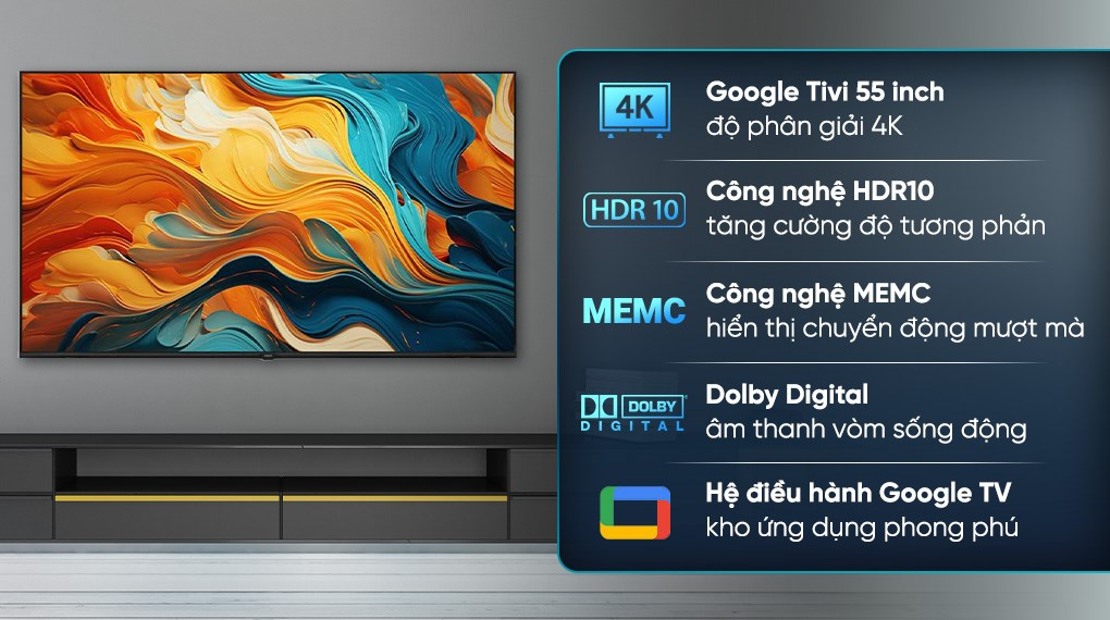 Google Tivi Aqua 4K 55 inch AQT55K85FUX ảnh 5