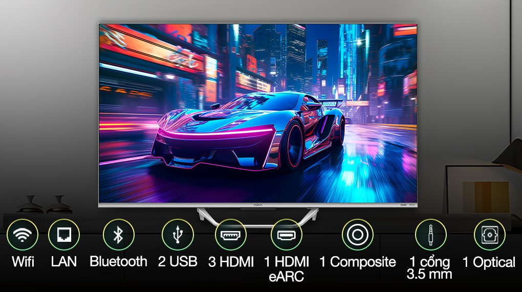 Google Tivi QLED Aqua 4K 50 inch AQT50S800UX ảnh 2