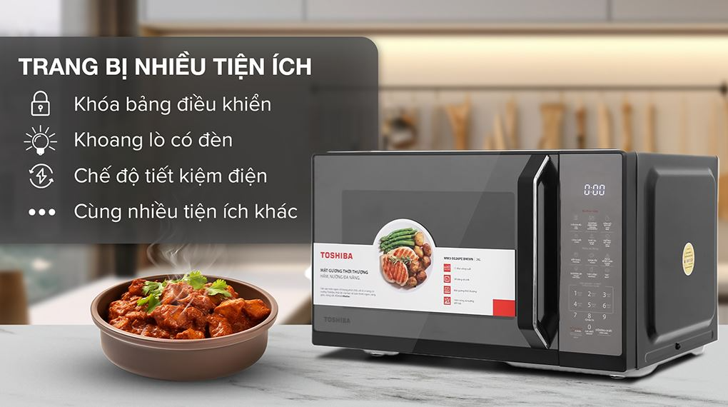 Lò vi sóng có nướng Toshiba 26 lít MW3-EG26PE(BM) VN ảnh 2