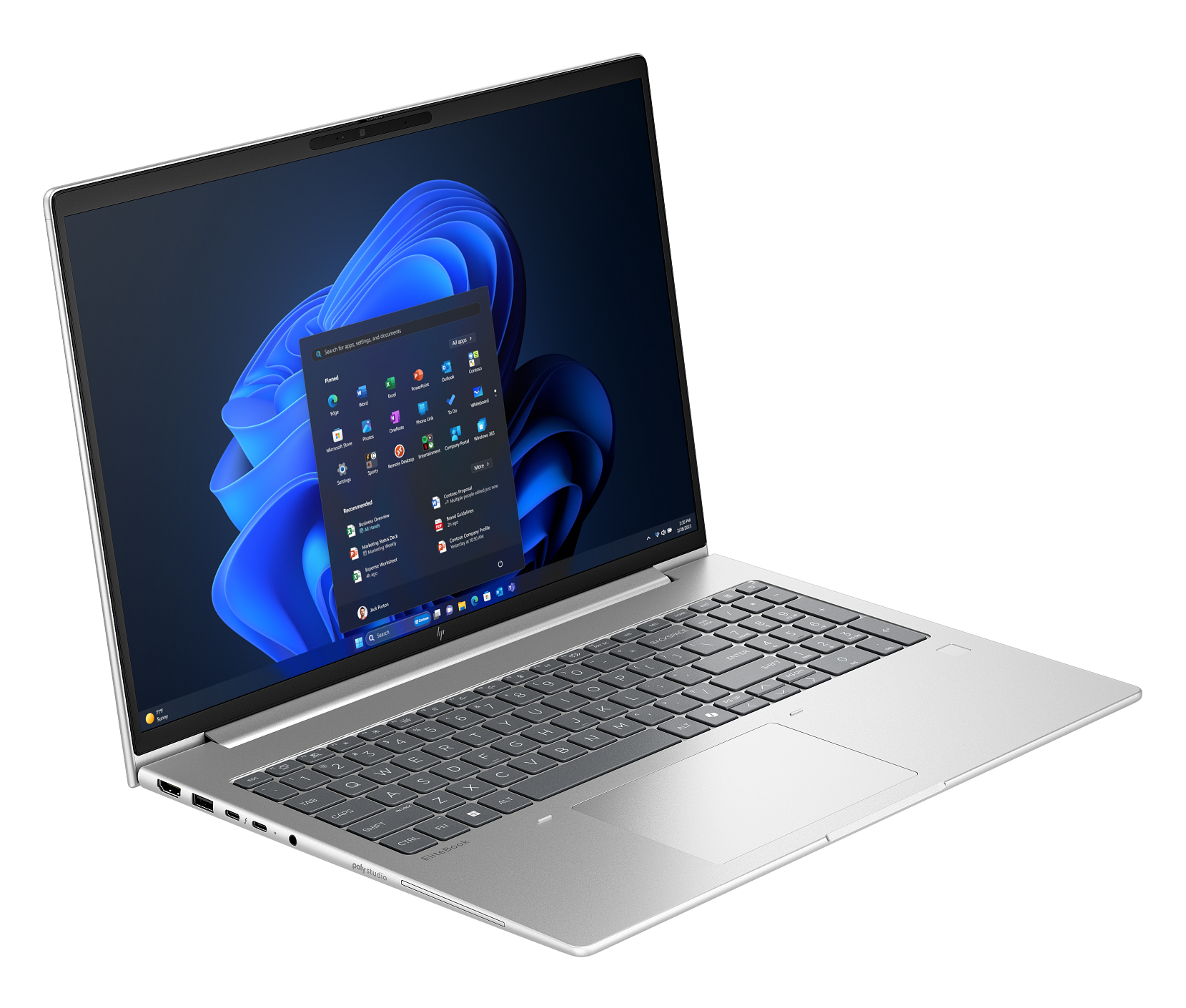 HP PROBOOK 4 G1A 16" (AMD Ryzen 5 230/16GB DDR5 RAM/1TB SSD/16" FHD+/AMD Radeon Graphics/3 CELL/WLAN AX+BT/FINGERPRINT/WIN11 HOME 64/SILVER/1.75KG) ảnh 2